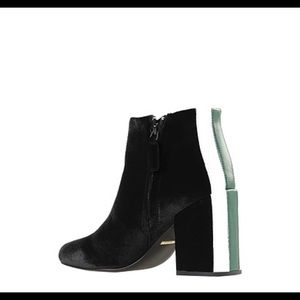 SENSO Black Velvet Boot w/ Green Stripe